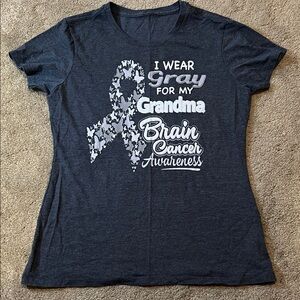 Gray Brain Cancer Awareness T-Shirt